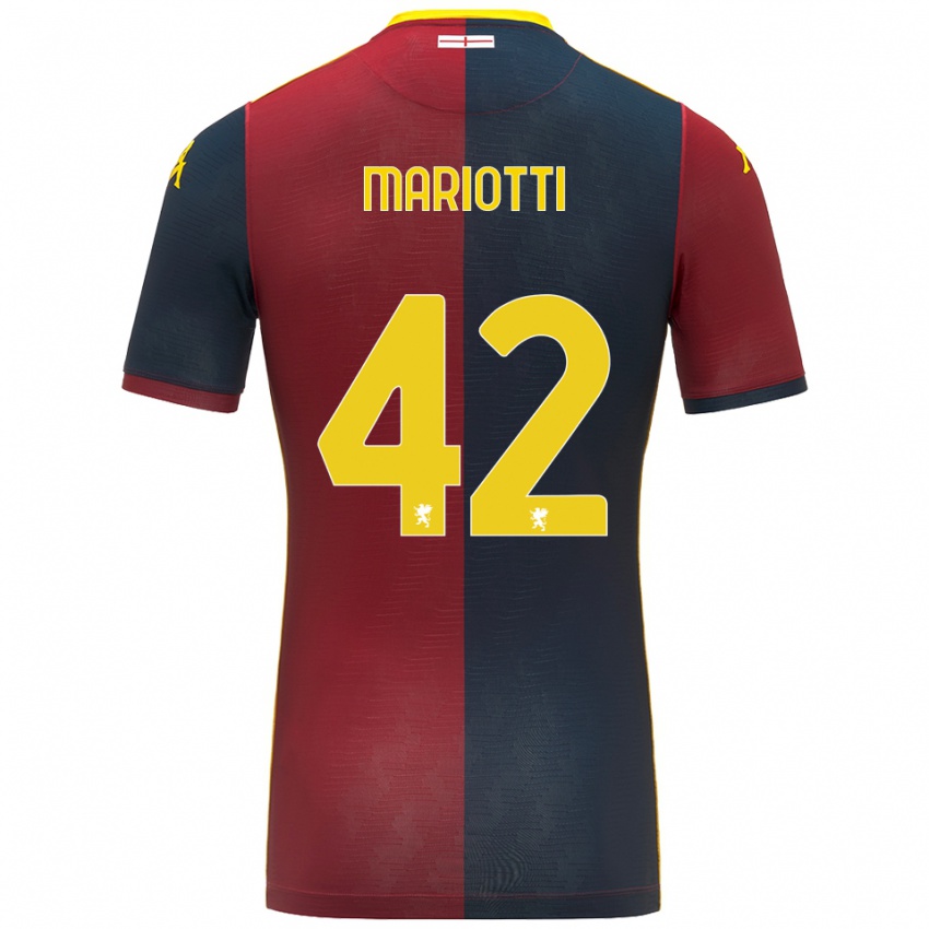 נשים Andrea Mariotti #42 אדום כחול מלכותי ג'רזי ביתית 2025/26 חולצה קצרה