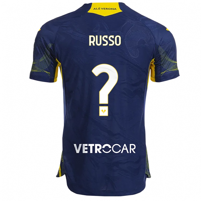 נשים Ermes Russo #0 נייבי צהוב ג'רזי ביתית 2025/26 חולצה קצרה
