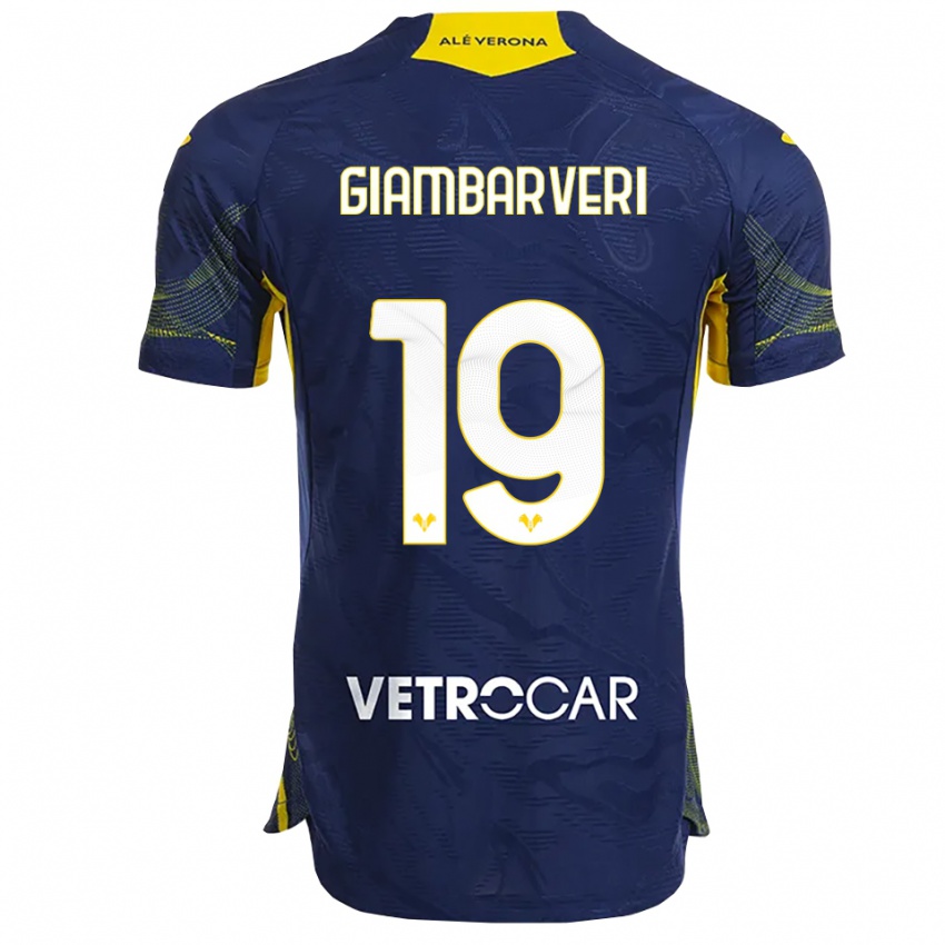 נשים Mattia Giambarveri #19 נייבי צהוב ג'רזי ביתית 2025/26 חולצה קצרה