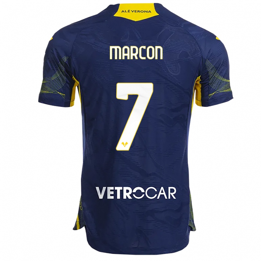 נשים Gabriel Marcon #7 נייבי צהוב ג'רזי ביתית 2025/26 חולצה קצרה