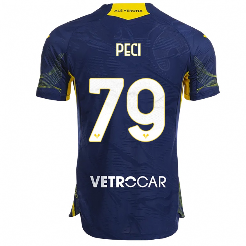 נשים יורגן פצי #79 נייבי צהוב ג'רזי ביתית 2025/26 חולצה קצרה נשים יורגן פצי #79 נייבי צהוב ג'רזי ביתית 2025/26 חולצה קצרה