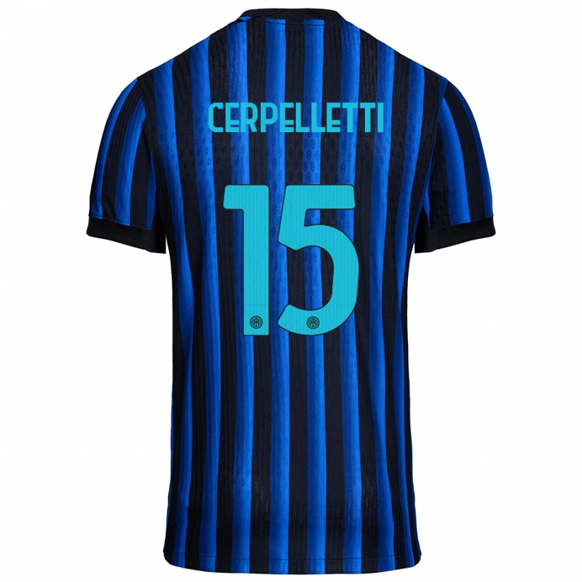 נשים Filippo Cerpelletti #15 שחור כחול ג'רזי ביתית 2025/26 חולצה קצרה