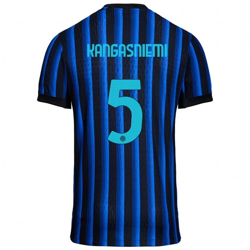 נשים Ilari Kangasniemi #5 שחור כחול ג'רזי ביתית 2025/26 חולצה קצרה