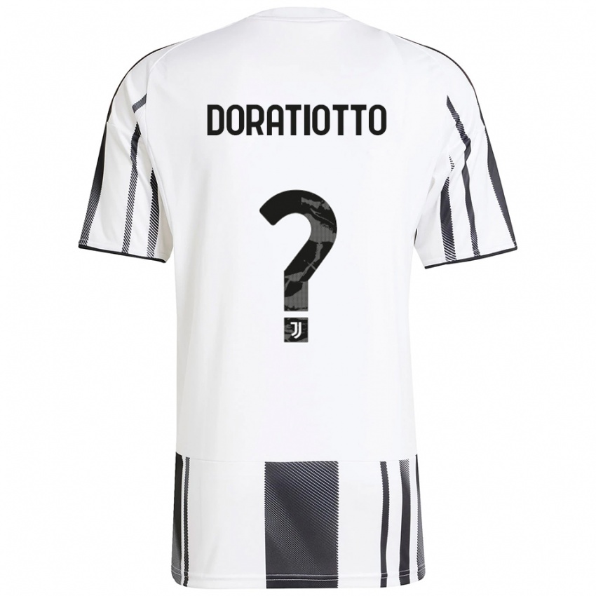 נשים ג'וליו דוראטיוטו #0 לבן שחור ג'רזי ביתית 2025/26 חולצה קצרה