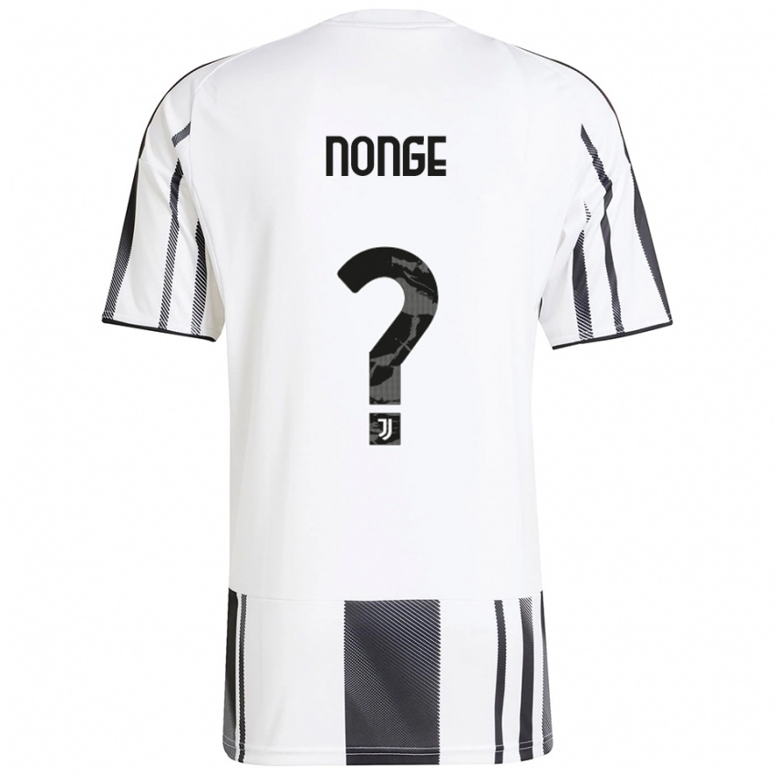 נשים ז'וזף נונז' בנדה #0 לבן שחור ג'רזי ביתית 2025/26 חולצה קצרה