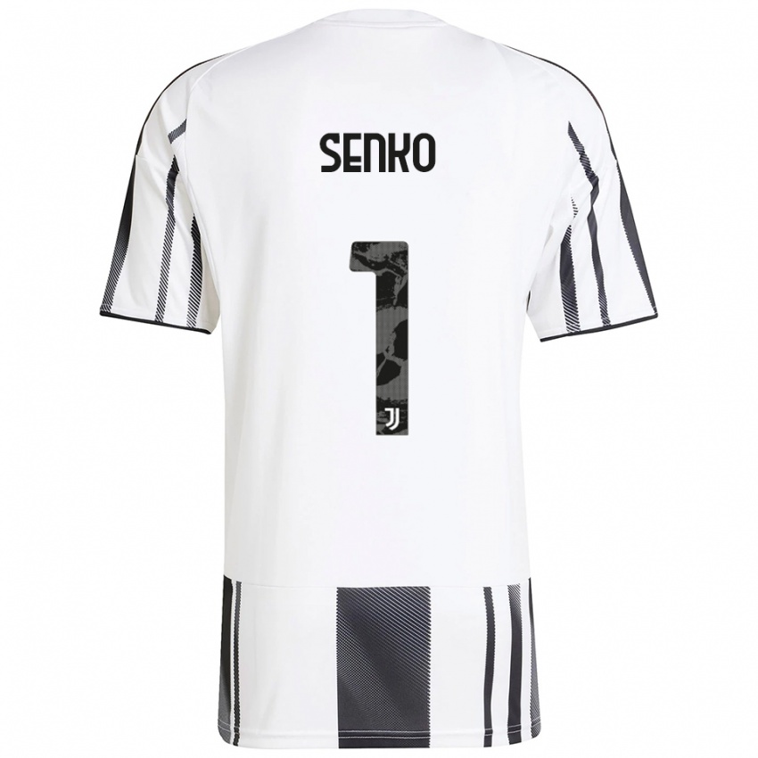 נשים ז'ומבור סנקו #1 לבן שחור ג'רזי ביתית 2025/26 חולצה קצרה