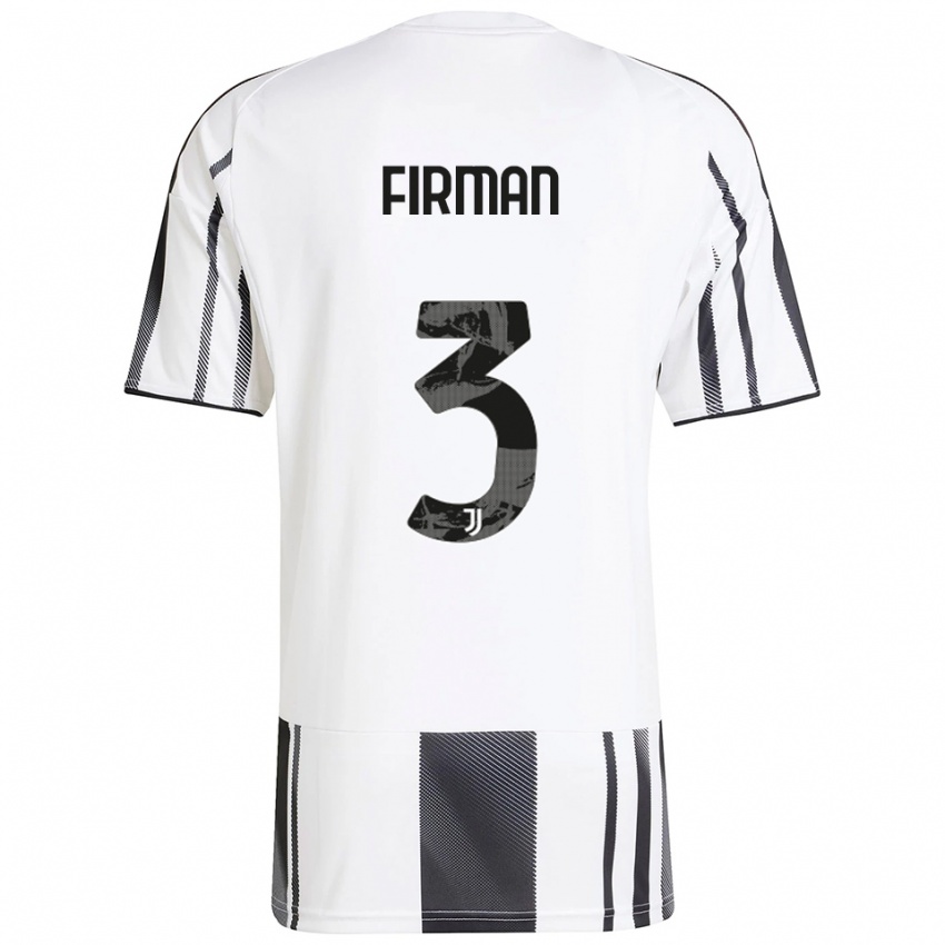 נשים אנדריי פירמן #3 לבן שחור ג'רזי ביתית 2025/26 חולצה קצרה