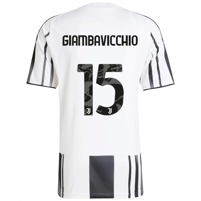 נשים Franco Giambavicchio #15 לבן שחור ג'רזי ביתית 2025/26 חולצה קצרה