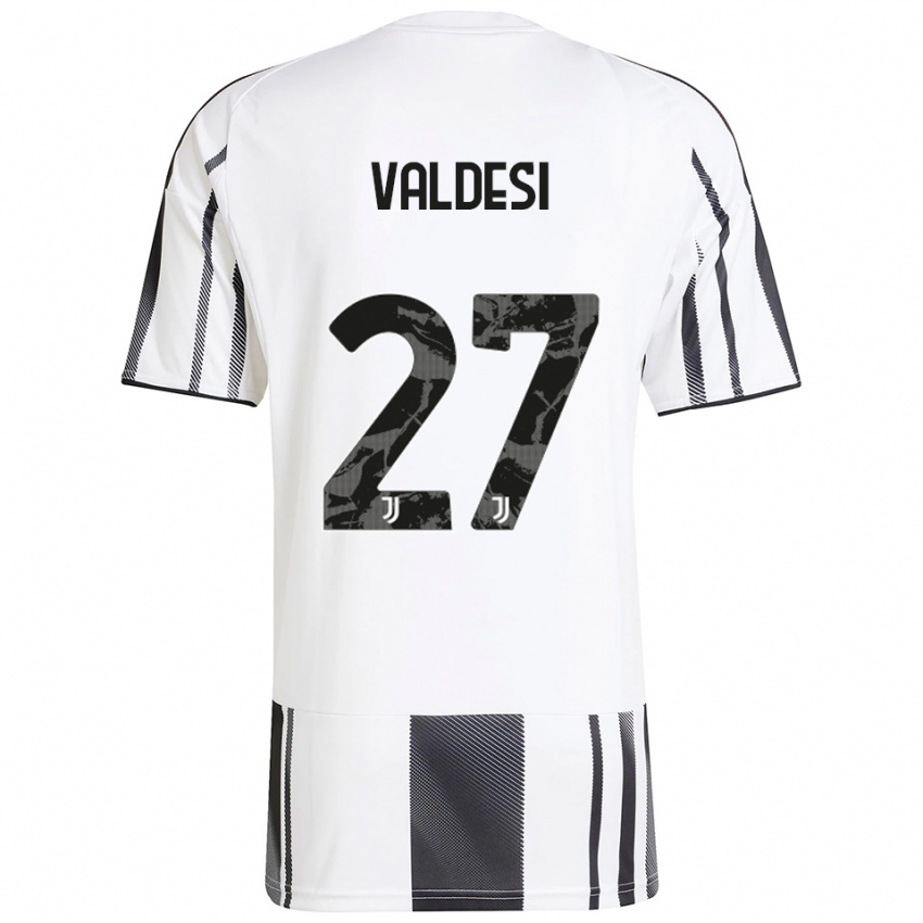 נשים אנדריאה ולדסי #27 לבן שחור ג'רזי ביתית 2025/26 חולצה קצרה