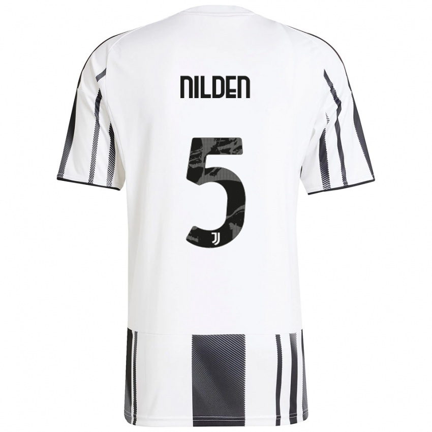 נשים אמנדה נילדן #5 לבן שחור ג'רזי ביתית 2025/26 חולצה קצרה