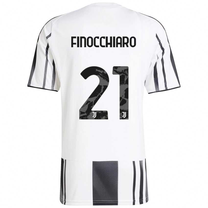 נשים גבריאל פינוקיארו #21 לבן שחור ג'רזי ביתית 2025/26 חולצה קצרה