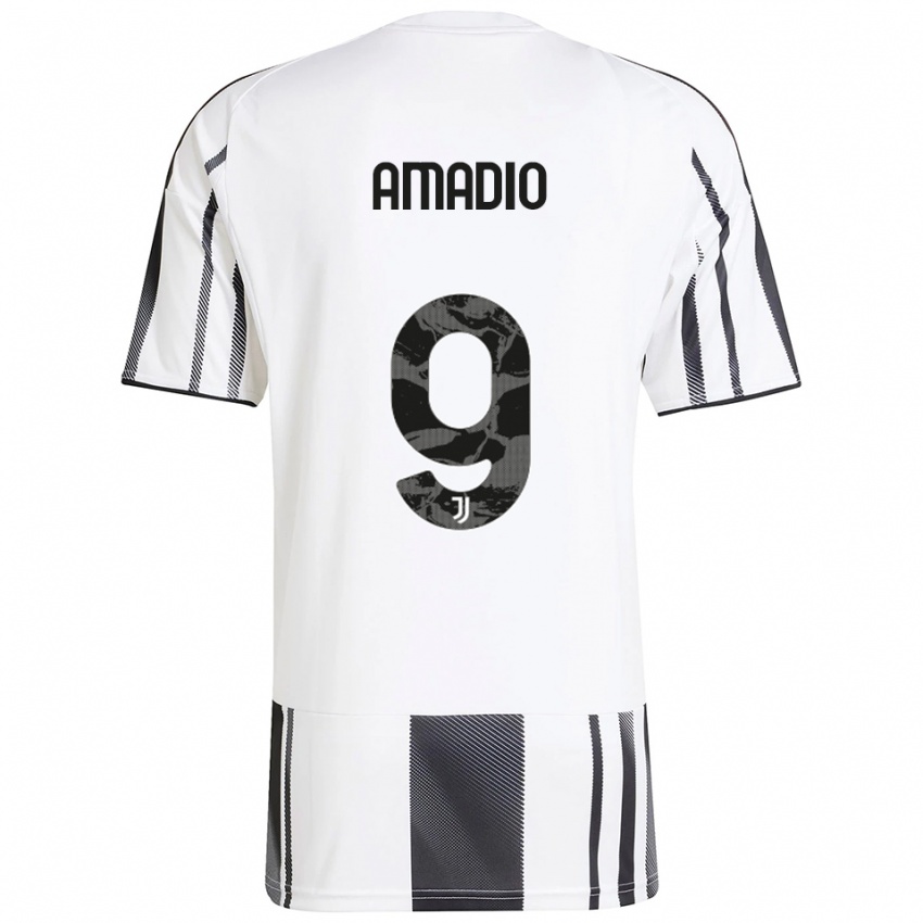 נשים Alex Amadio #9 לבן שחור ג'רזי ביתית 2025/26 חולצה קצרה