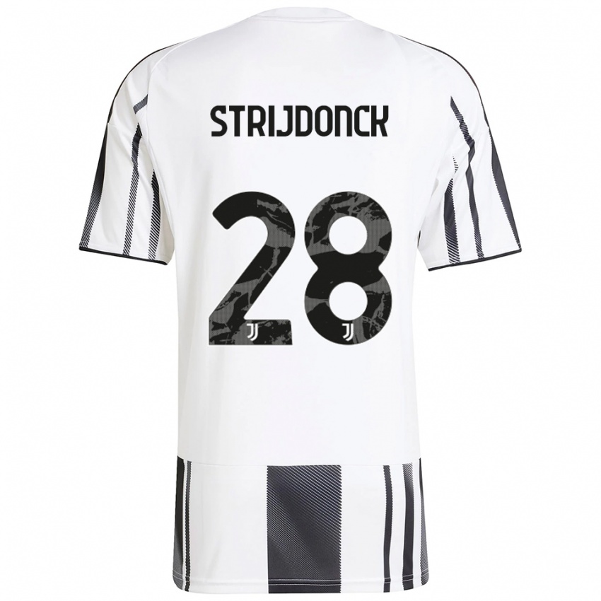 נשים ביירון סטרידונק #28 לבן שחור ג'רזי ביתית 2025/26 חולצה קצרה