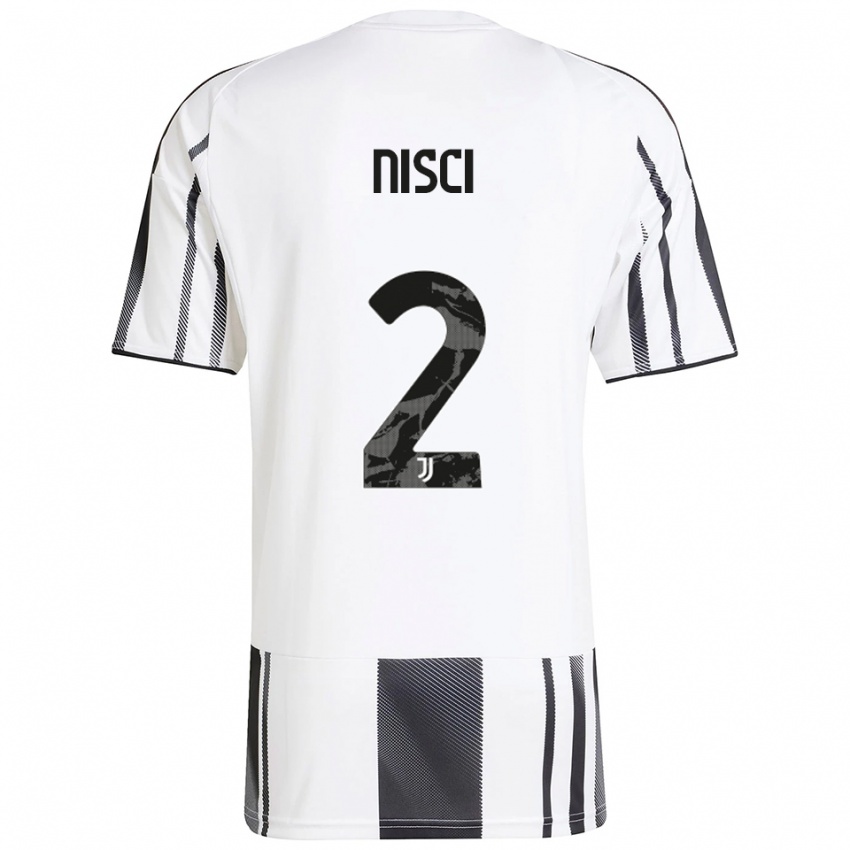 נשים Alessandro Nisci #2 לבן שחור ג'רזי ביתית 2025/26 חולצה קצרה