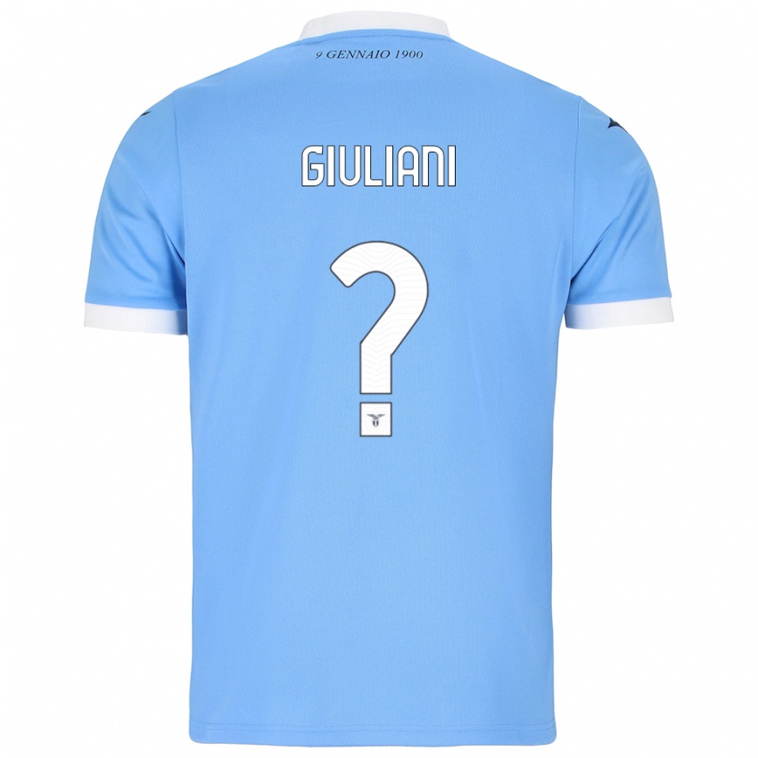 נשים Alessio Giuliani #0 תכלת לבן ג'רזי ביתית 2025/26 חולצה קצרה