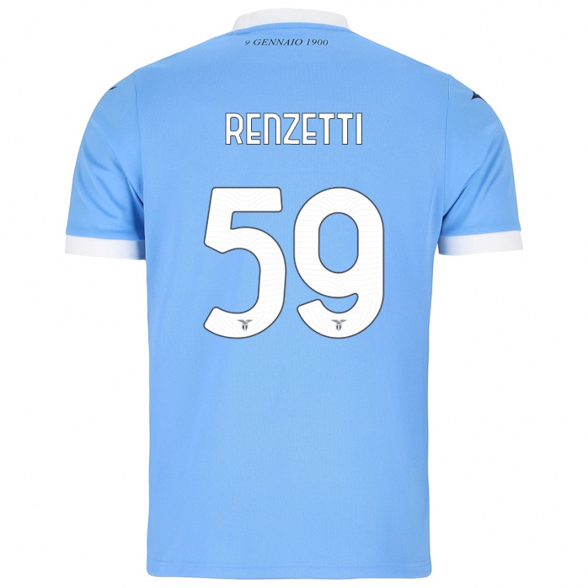 נשים דווידה רנזטי #59 תכלת לבן ג'רזי ביתית 2025/26 חולצה קצרה