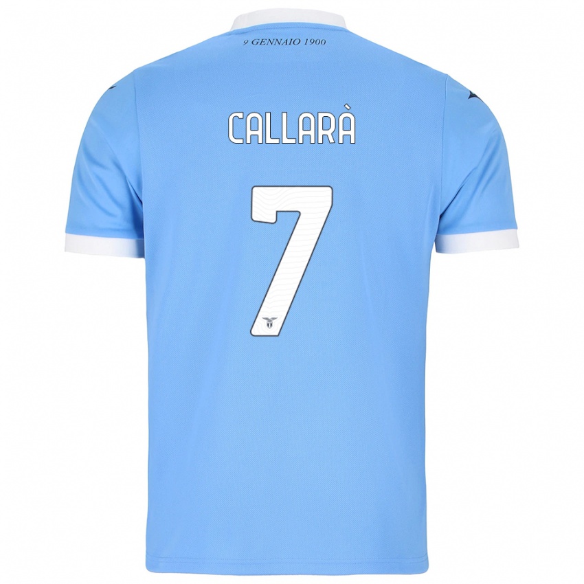 נשים Nicholas Callarà #7 תכלת לבן ג'רזי ביתית 2025/26 חולצה קצרה