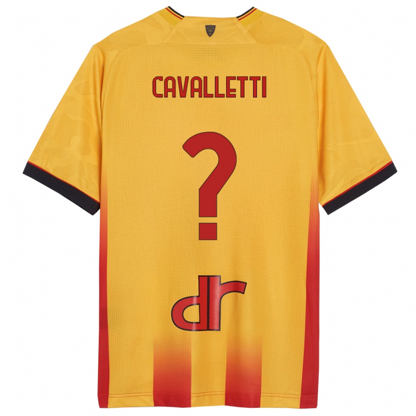 נשים Cristian Cavalletti #0 צהוב כתום ג'רזי ביתית 2025/26 חולצה קצרה