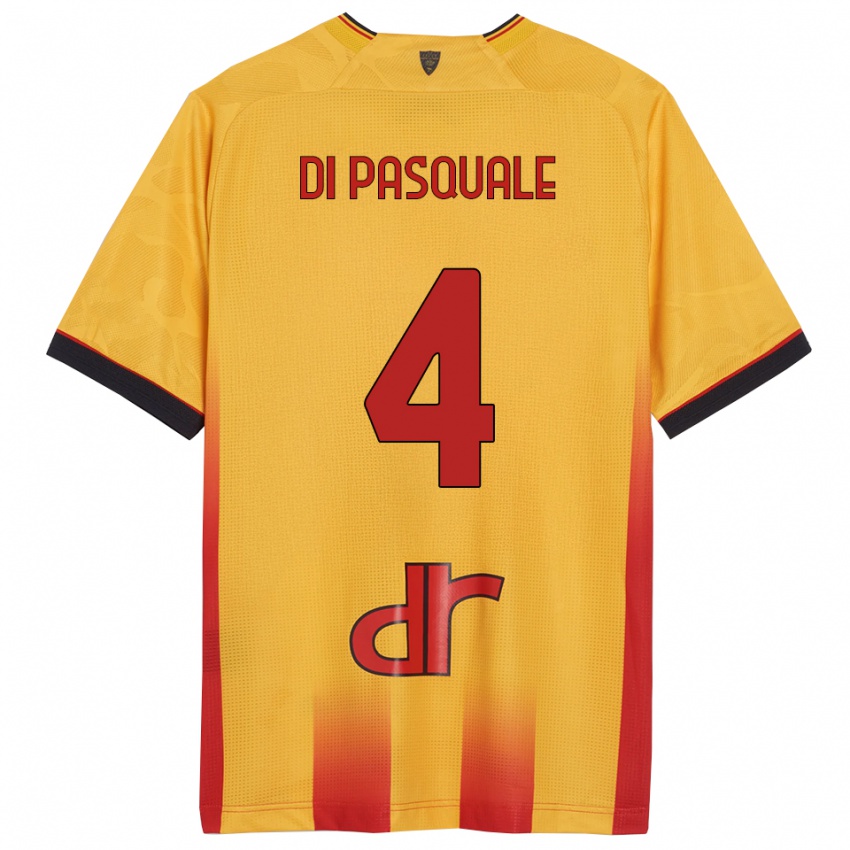 נשים Alessandro Di Pasquale #4 צהוב כתום ג'רזי ביתית 2025/26 חולצה קצרה