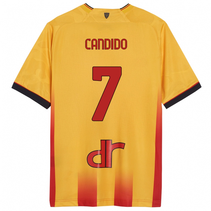 נשים Filippo Candido #7 צהוב כתום ג'רזי ביתית 2025/26 חולצה קצרה
