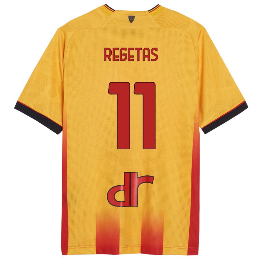 נשים Domagoj Regetas #11 צהוב כתום ג'רזי ביתית 2025/26 חולצה קצרה