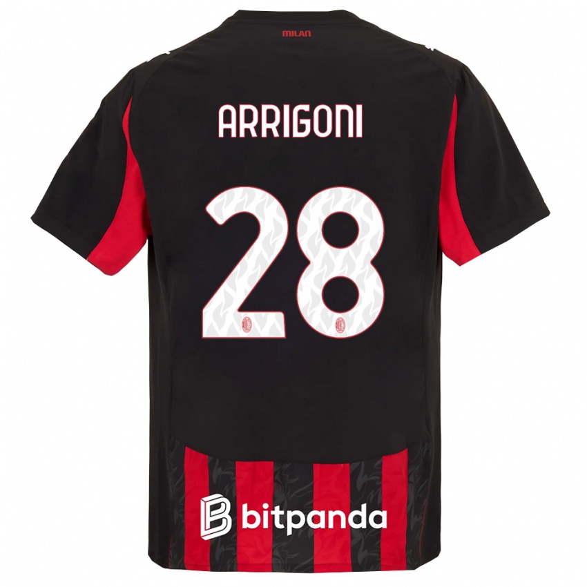 נשים Giorgia Arrigoni #28 אדום שחור ג'רזי ביתית 2025/26 חולצה קצרה