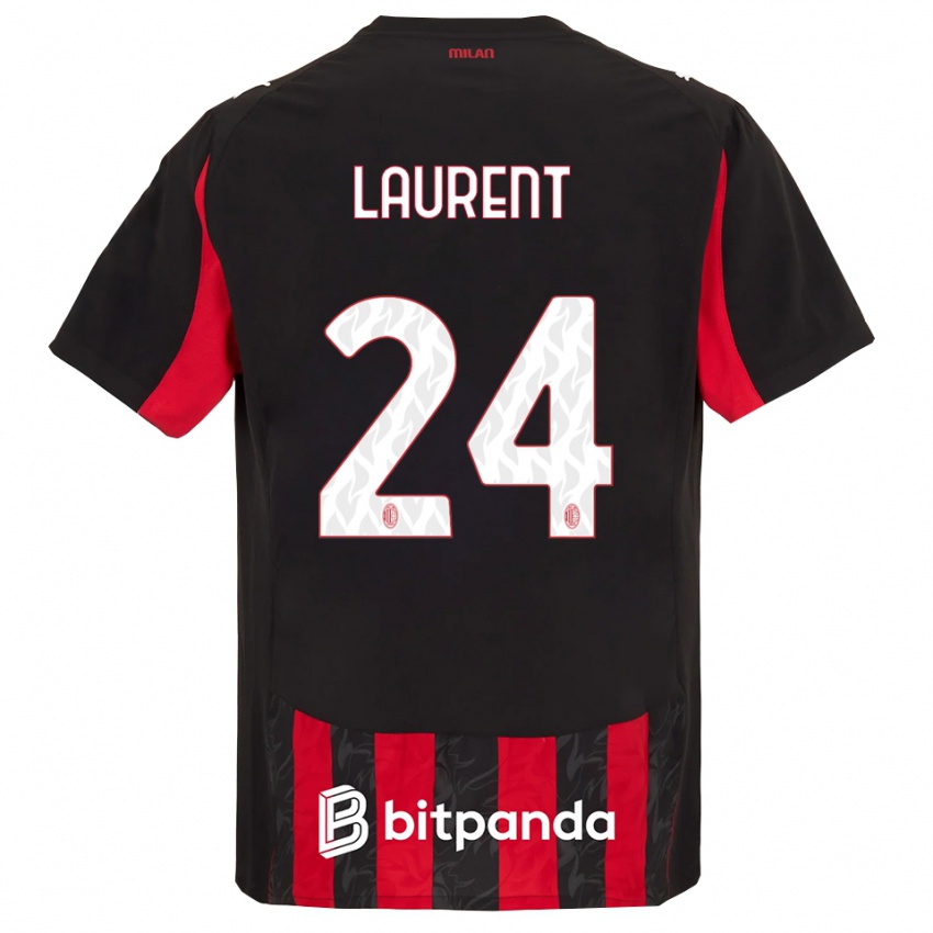 נשים Emelyne Ann-Emmanuelle Laurent #24 אדום שחור ג'רזי ביתית 2025/26 חולצה קצרה