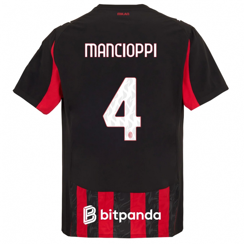 נשים טומאסו מנסיופי #4 אדום שחור ג'רזי ביתית 2025/26 חולצה קצרה