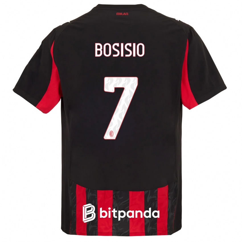 נשים ז'וזו בוסיסיו #7 אדום שחור ג'רזי ביתית 2025/26 חולצה קצרה