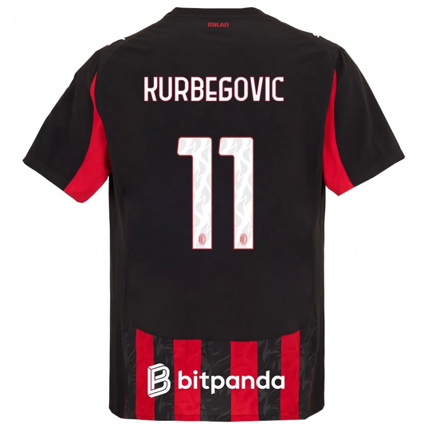 נשים דינו-סמואל קורבגוביץ׳ #11 אדום שחור ג'רזי ביתית 2025/26 חולצה קצרה