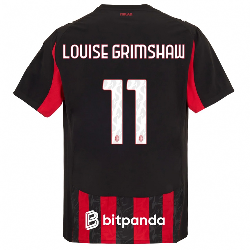 נשים כריסטי גרימשאו #11 אדום שחור ג'רזי ביתית 2025/26 חולצה קצרה