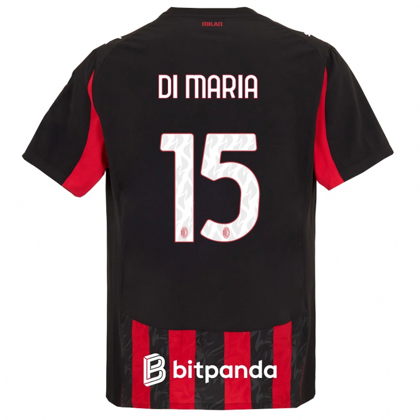 נשים אלסנדרו די מריה #15 אדום שחור ג'רזי ביתית 2025/26 חולצה קצרה