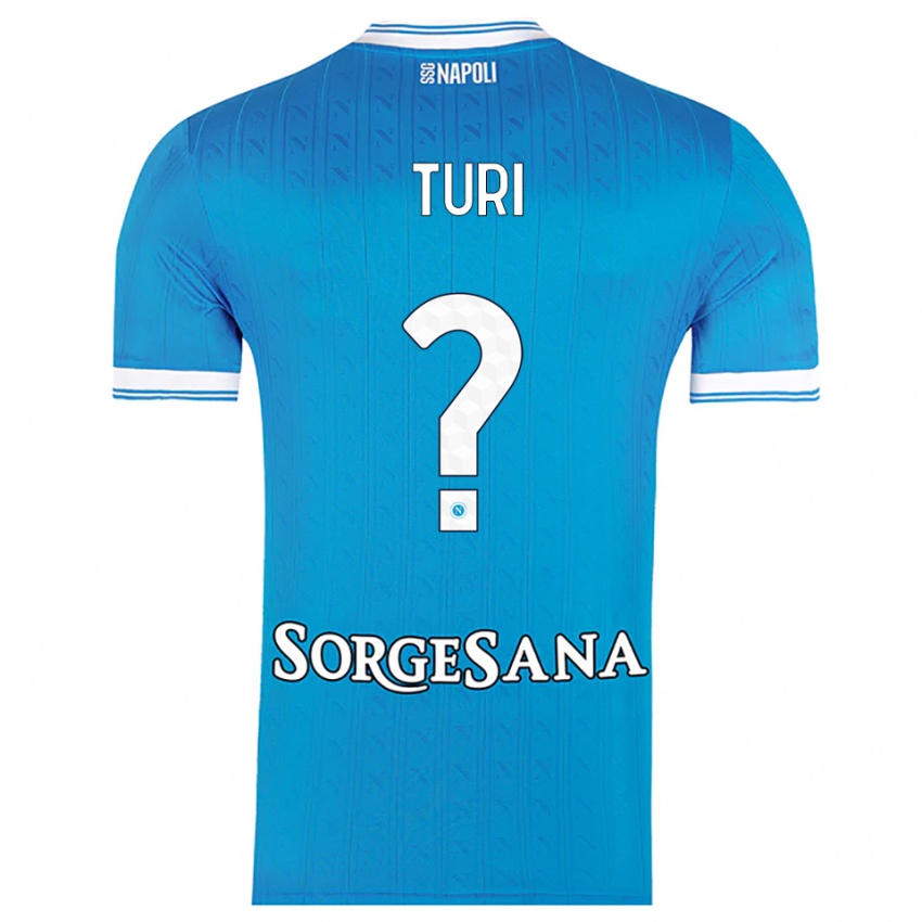 נשים Claudio Turi #0 תכלת לבן ג'רזי ביתית 2025/26 חולצה קצרה