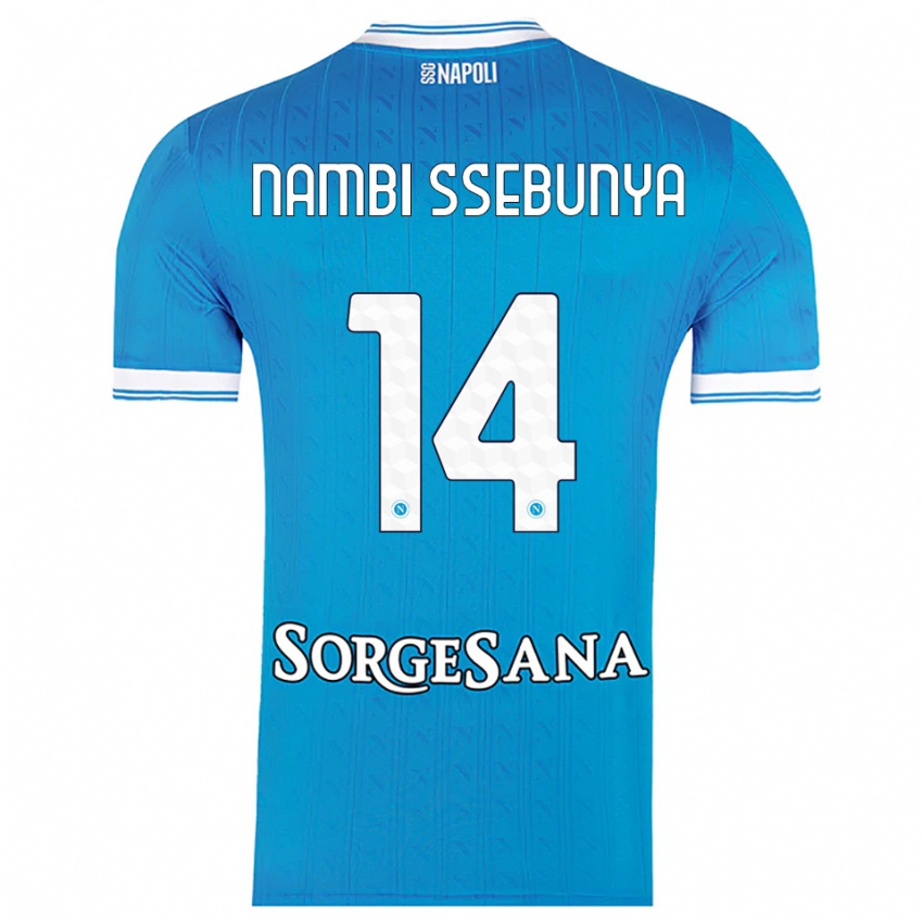 נשים וילה נאמבי #14 תכלת לבן ג'רזי ביתית 2025/26 חולצה קצרה