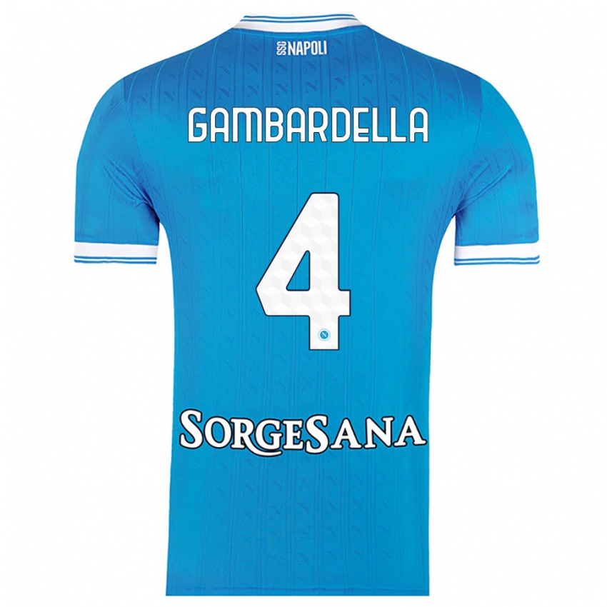 נשים ויטוריו גמברדלה #4 תכלת לבן ג'רזי ביתית 2025/26 חולצה קצרה