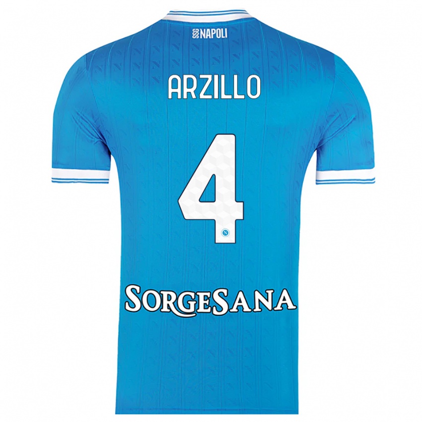 נשים אנטונינו ארזילו #4 תכלת לבן ג'רזי ביתית 2025/26 חולצה קצרה