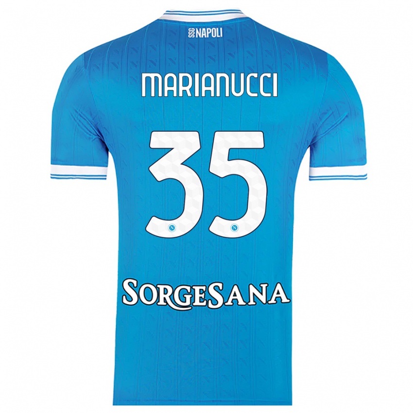 נשים Luca Marianucci #35 תכלת לבן ג'רזי ביתית 2025/26 חולצה קצרה