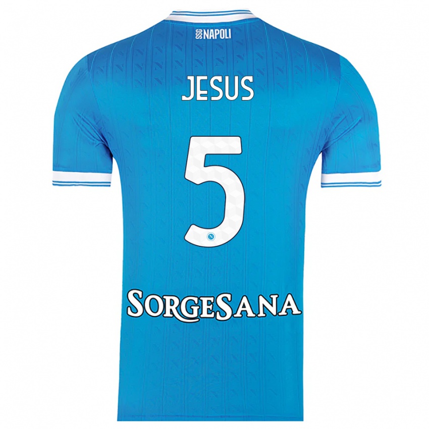 נשים חואן חסוס #5 תכלת לבן ג'רזי ביתית 2025/26 חולצה קצרה