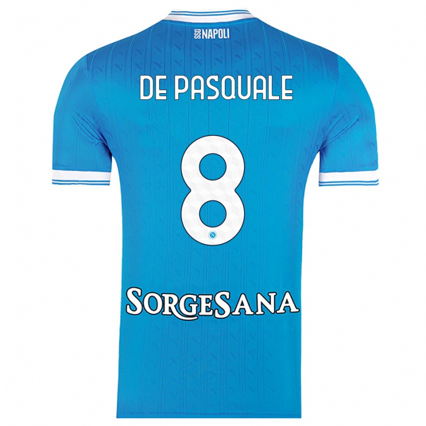 נשים דילן דה פסקואל #8 תכלת לבן ג'רזי ביתית 2025/26 חולצה קצרה