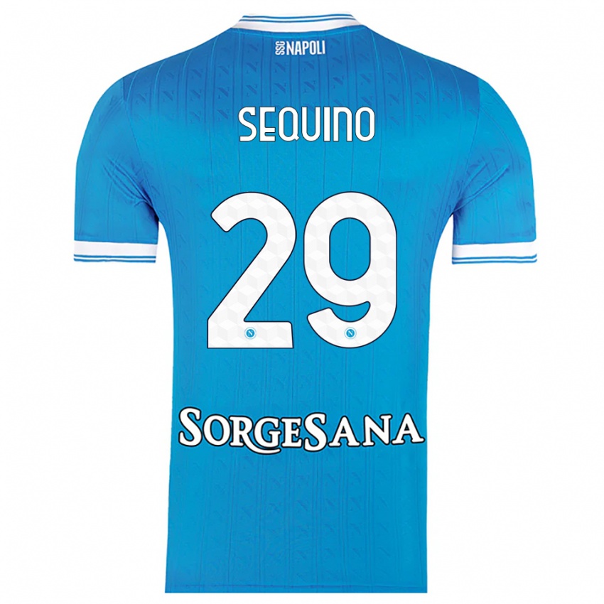 נשים ג'ובאני סקיינו #29 תכלת לבן ג'רזי ביתית 2025/26 חולצה קצרה