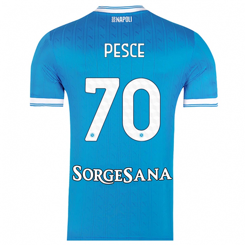 נשים אנטוניו פסה #70 תכלת לבן ג'רזי ביתית 2025/26 חולצה קצרה