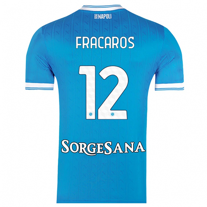 נשים Caterina Fracaros #12 תכלת לבן ג'רזי ביתית 2025/26 חולצה קצרה