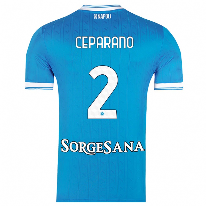 נשים Mario Ceparano #2 תכלת לבן ג'רזי ביתית 2025/26 חולצה קצרה