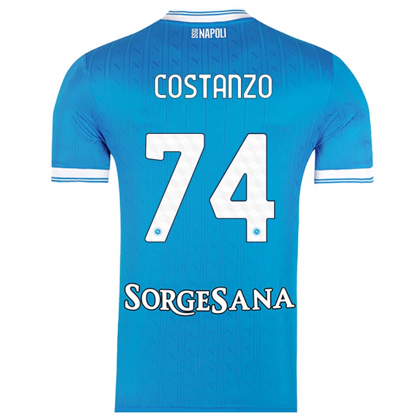 נשים דויד קוסטנצו #74 תכלת לבן ג'רזי ביתית 2025/26 חולצה קצרה