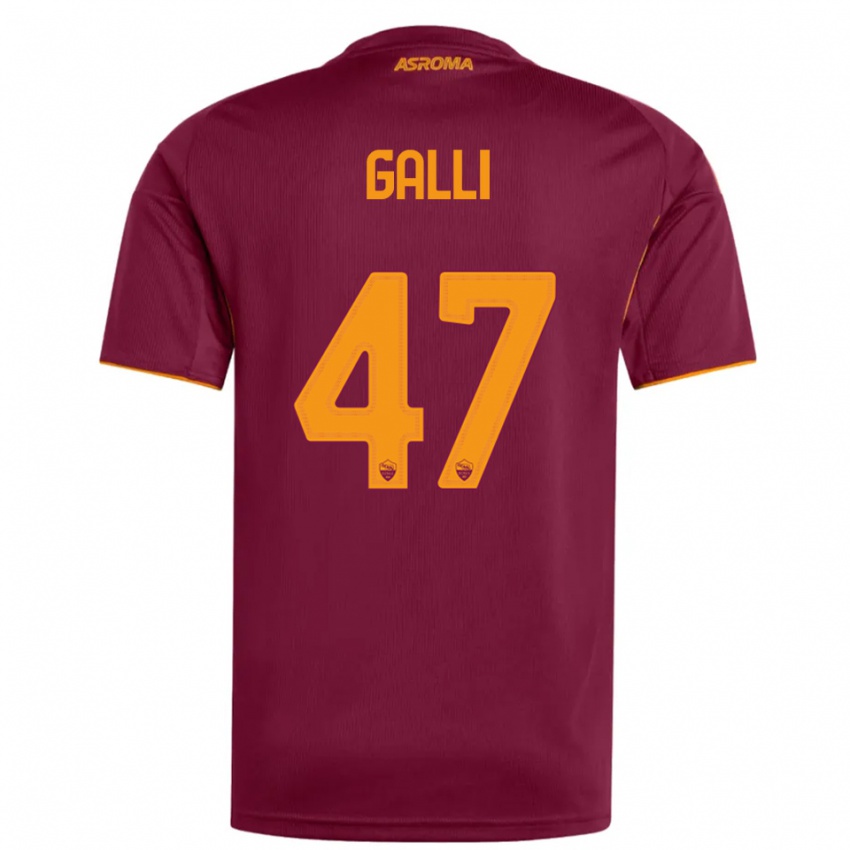 נשים Giulia Galli #47 בורגונדי כתום ג'רזי ביתית 2025/26 חולצה קצרה