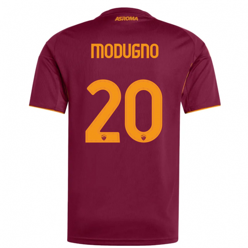 נשים Emanuele Modugno #20 בורגונדי כתום ג'רזי ביתית 2025/26 חולצה קצרה