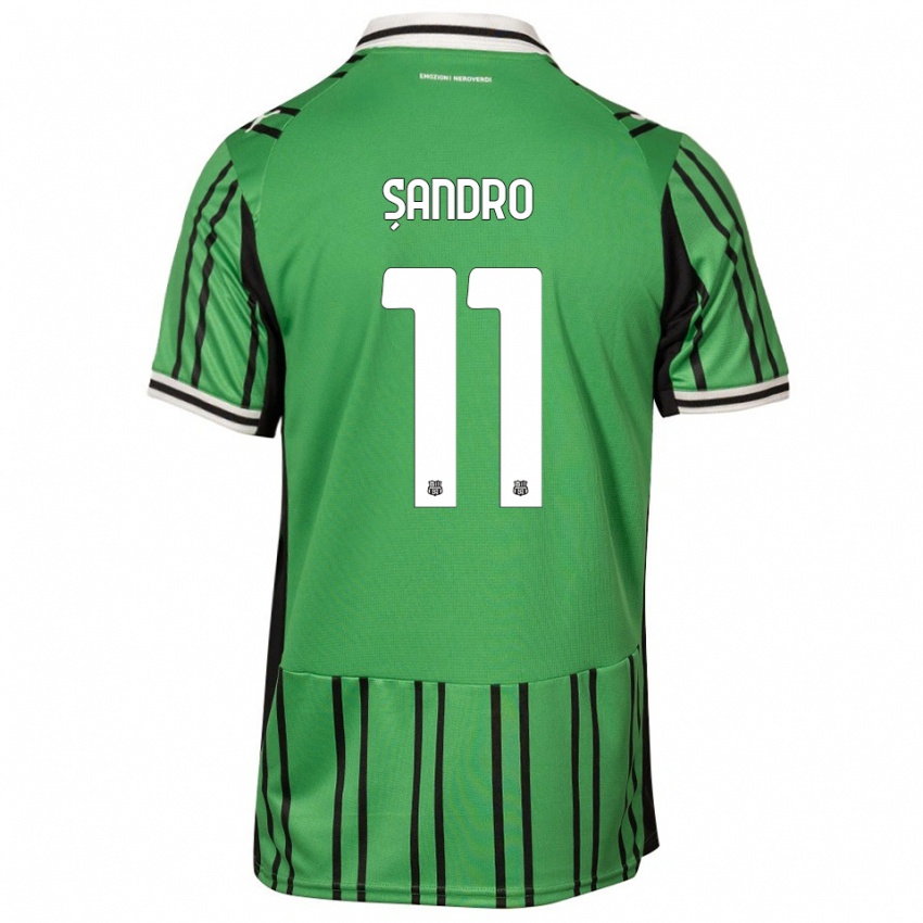 נשים Denis Șandro #11 ירוק שחור ג'רזי ביתית 2025/26 חולצה קצרה