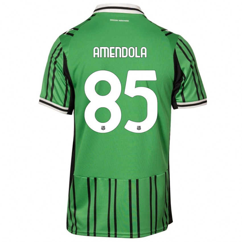 נשים Catello Amendola #85 ירוק שחור ג'רזי ביתית 2025/26 חולצה קצרה