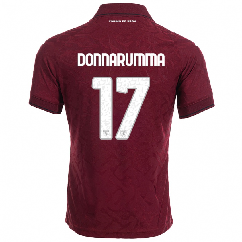 נשים אנטוניו דונארומה #17 בורגונדי לבן ג'רזי ביתית 2025/26 חולצה קצרה