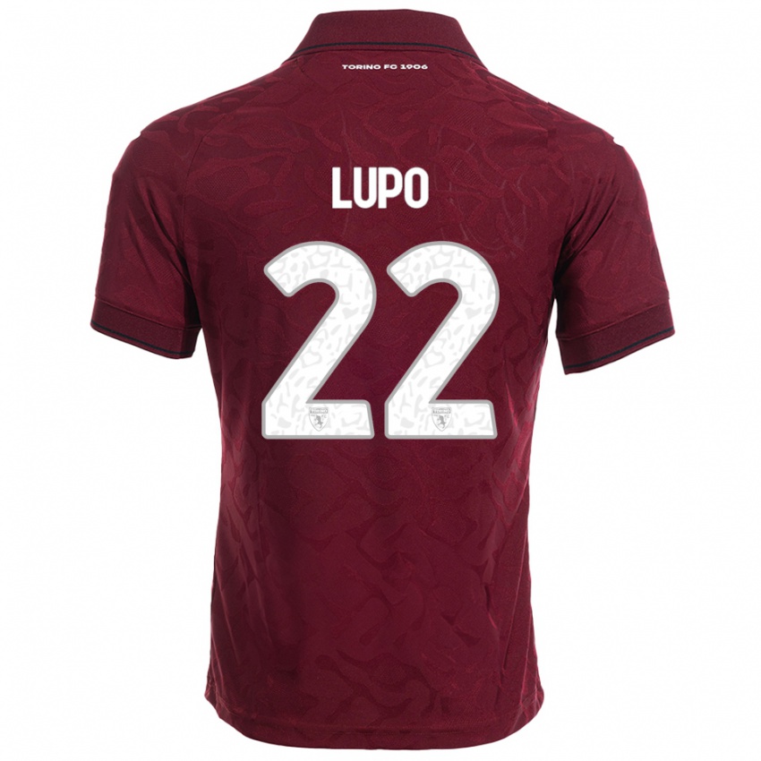 נשים אנריקה לופו #22 בורגונדי לבן ג'רזי ביתית 2025/26 חולצה קצרה